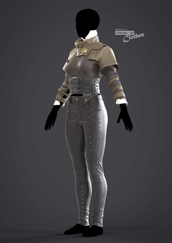 Exploring the Women Leather Set - 102 in Marvelous Designer and Clo3D