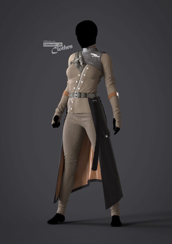 Female Assassin Costume - 64 Marvelous Designer and Clo3D