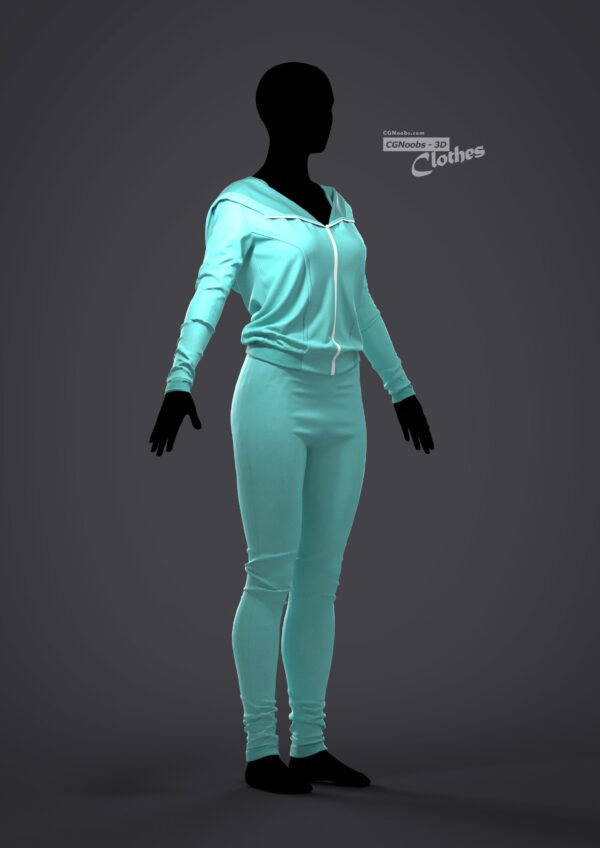 Female Hoodie Sweater - Squid Game Colorized - 81 Marvelous Designer and Clo3D