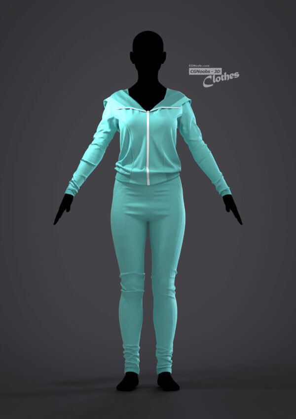 Female Hoodie Sweater - Squid Game Colorized - 81 Marvelous Designer and Clo3D - Image 2