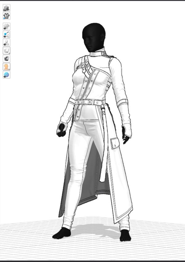 Female Assassin Costume - 64 Marvelous Designer and Clo3D - Image 3