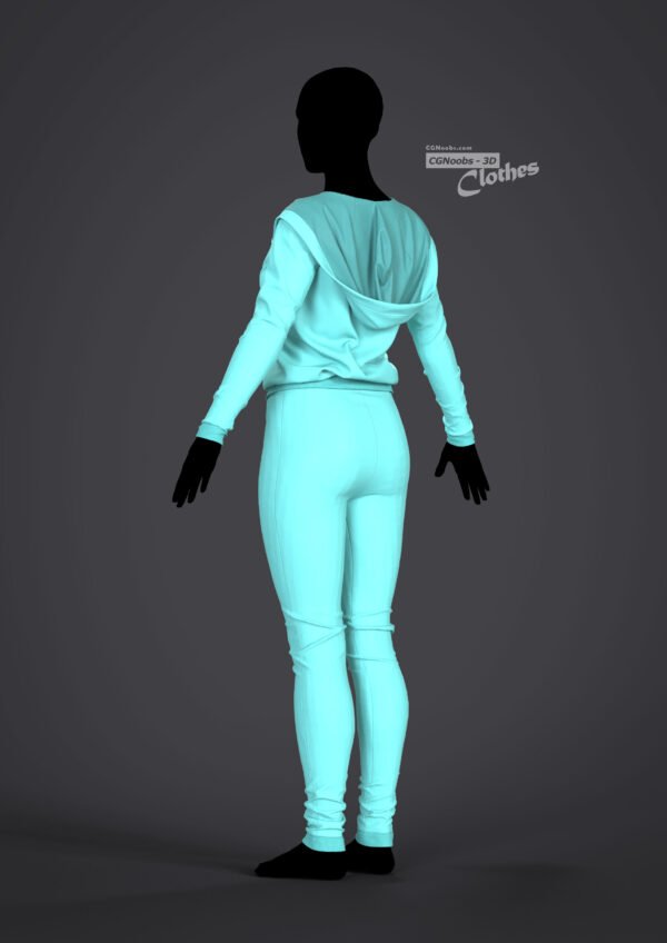 Female Hoodie Sweater - Squid Game Colorized - 81 Marvelous Designer and Clo3D - Image 3