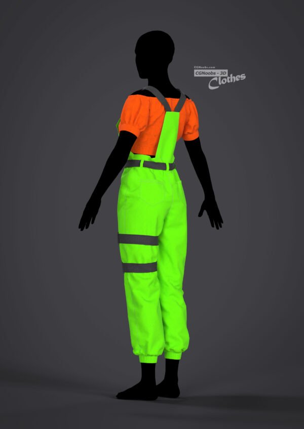 Women Overall Outfit - 31 Marvelous Designer and Clo3D - Image 3