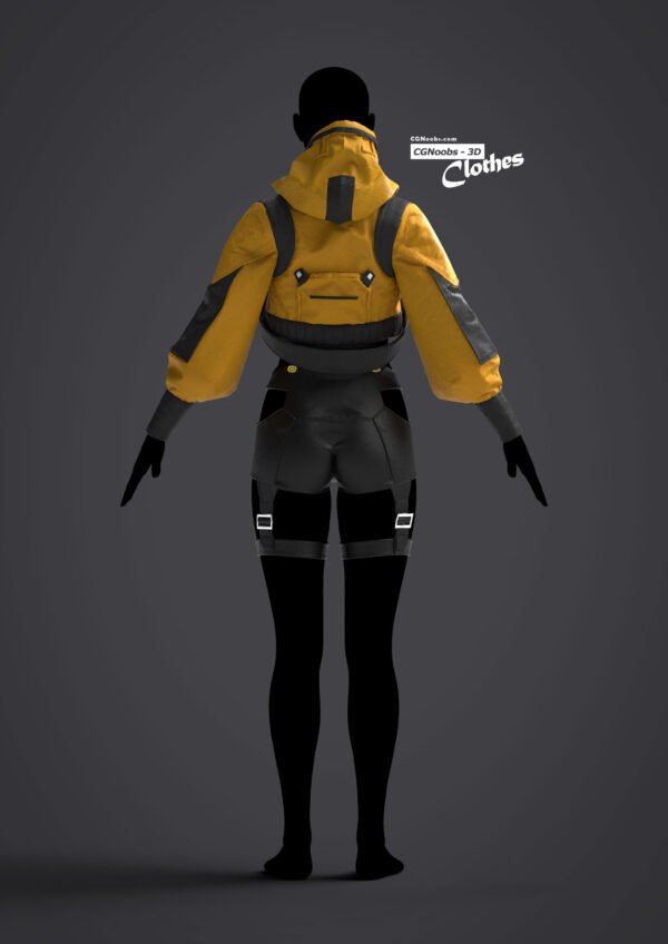 Female 8 Futuristic Outfit - 106 Marvelous Designer and Clo3D - Image 4