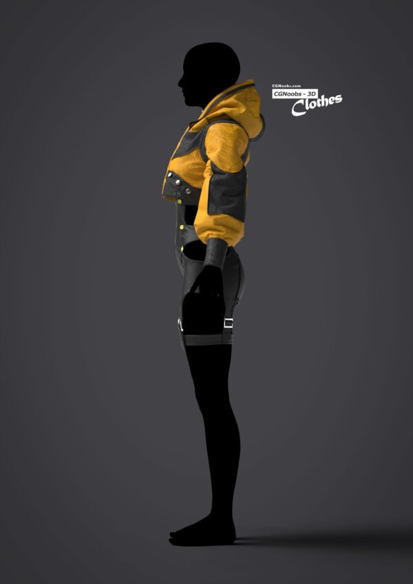 Female 8 Futuristic Outfit - 106 Marvelous Designer and Clo3D - Image 3