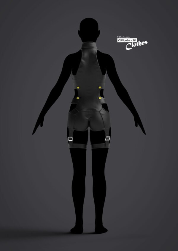 Female 8 Futuristic Outfit - 106 Marvelous Designer and Clo3D - Image 7