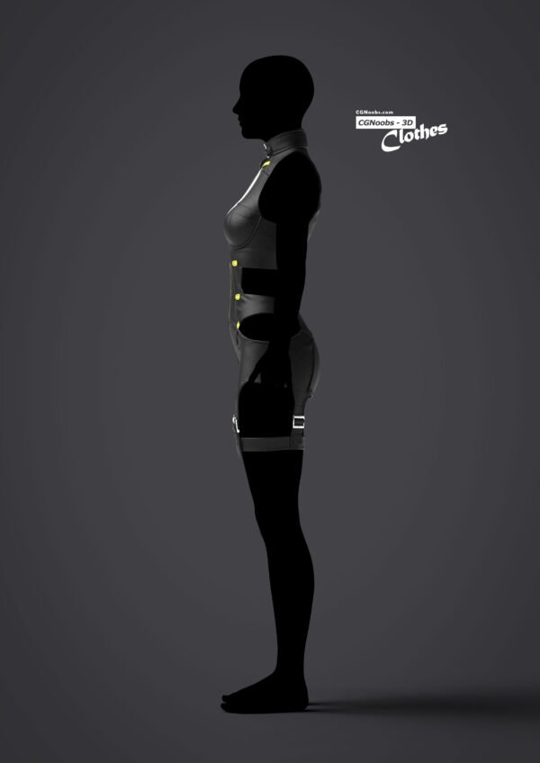 Female 8 Futuristic Outfit - 106 Marvelous Designer and Clo3D - Image 8