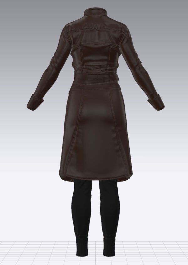 Female Leather Coat - 105 Marvelous Designer and Clo3D - Image 5