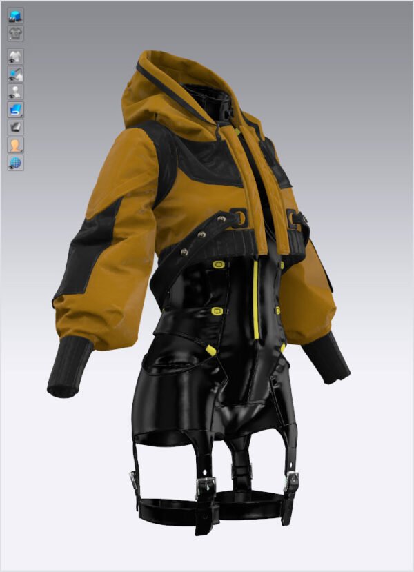 Female 8 Futuristic Outfit - 106 Marvelous Designer and Clo3D - Image 9