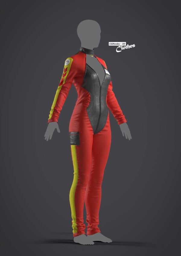 Female Racing Outfit - 113 Marvelous Designer and Clo3D