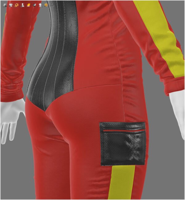 Female Racing Outfit - 113 Marvelous Designer and Clo3D - Image 11