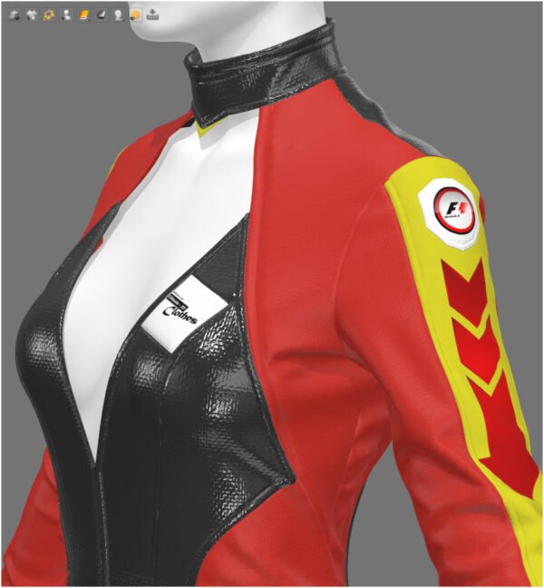 Female Racing Outfit - 113 Marvelous Designer and Clo3D - Image 9