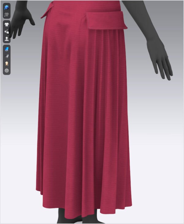 Women Red Dress - 115 Marvelous Designer and Clo3D - Image 10